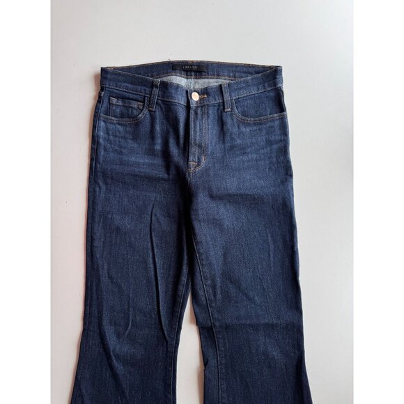 J BRAND Valentina Everlast Dark Rinse High Rise Flare Flared Jeans, Size 28 - Picture 5 of 16